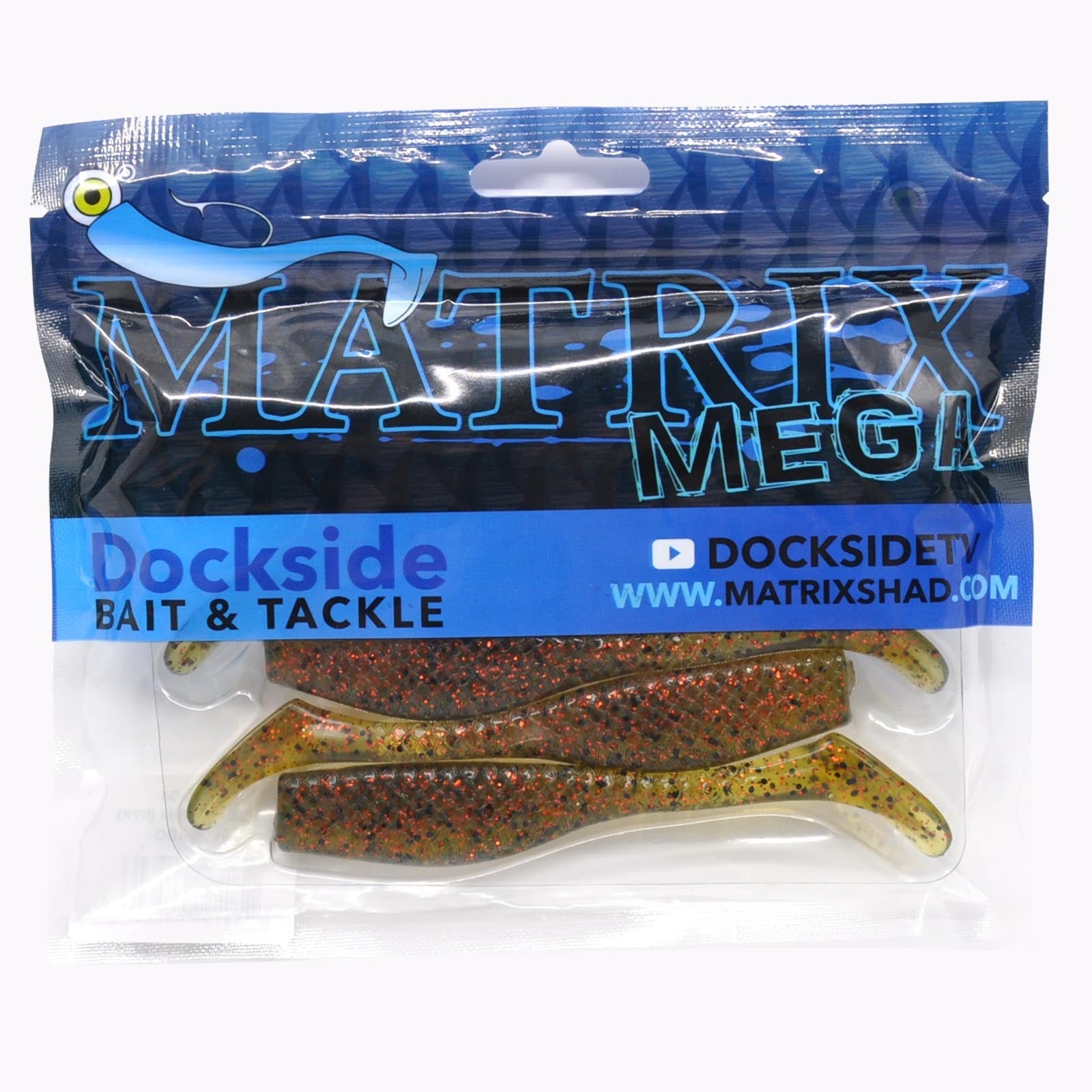 4-inch Dockside Matrix Mega Shad: 6-Pack Soft Plastic Fishing Lures