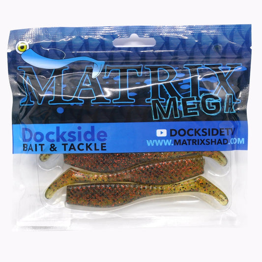 4-inch Dockside Matrix Mega Shad: 6-Pack Soft Plastic Fishing Lures