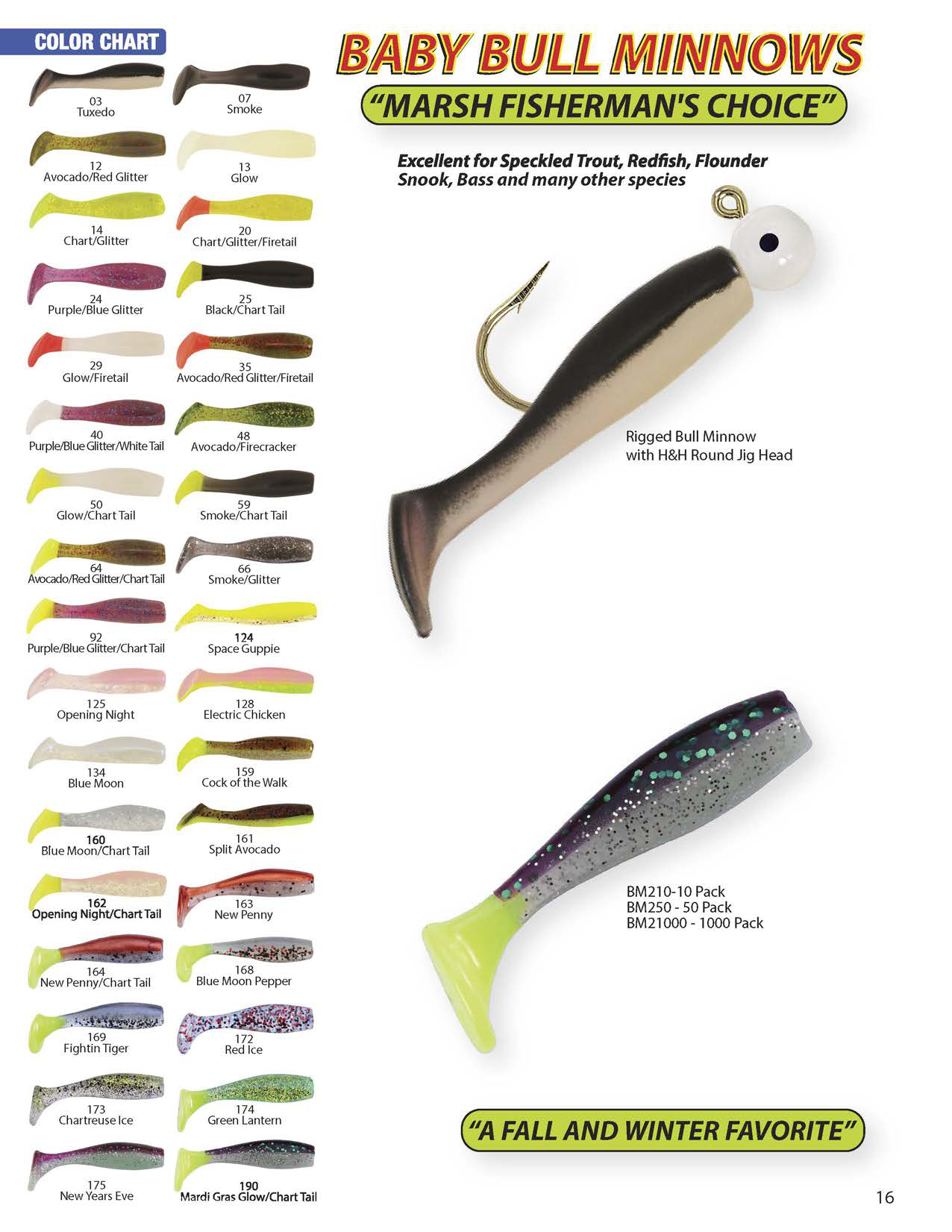 H&H Lure Baby Bull Minnow Soft Fishing Lure 2.75-inch