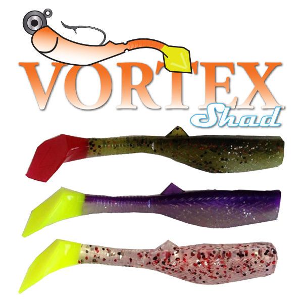 3-Inch Vortex Shad Soft Plastic Fishing Lure 8-Pack for Inshore Saltwater Angling
